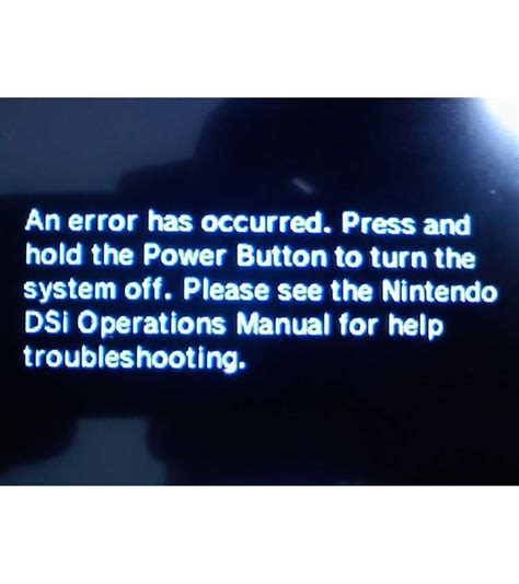an error has occured on game slot nintendo dsi xl|Error Message: An Error Occurred. Press and Hold  .